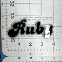1pc RUBY 3D Acrylic Badge – Custom Exterior Emblem for Car, SUV & Truck