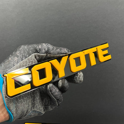 1pc COYOTE 3D Emblem – Black Aggressive Racing Fender Badge for Car & Truck