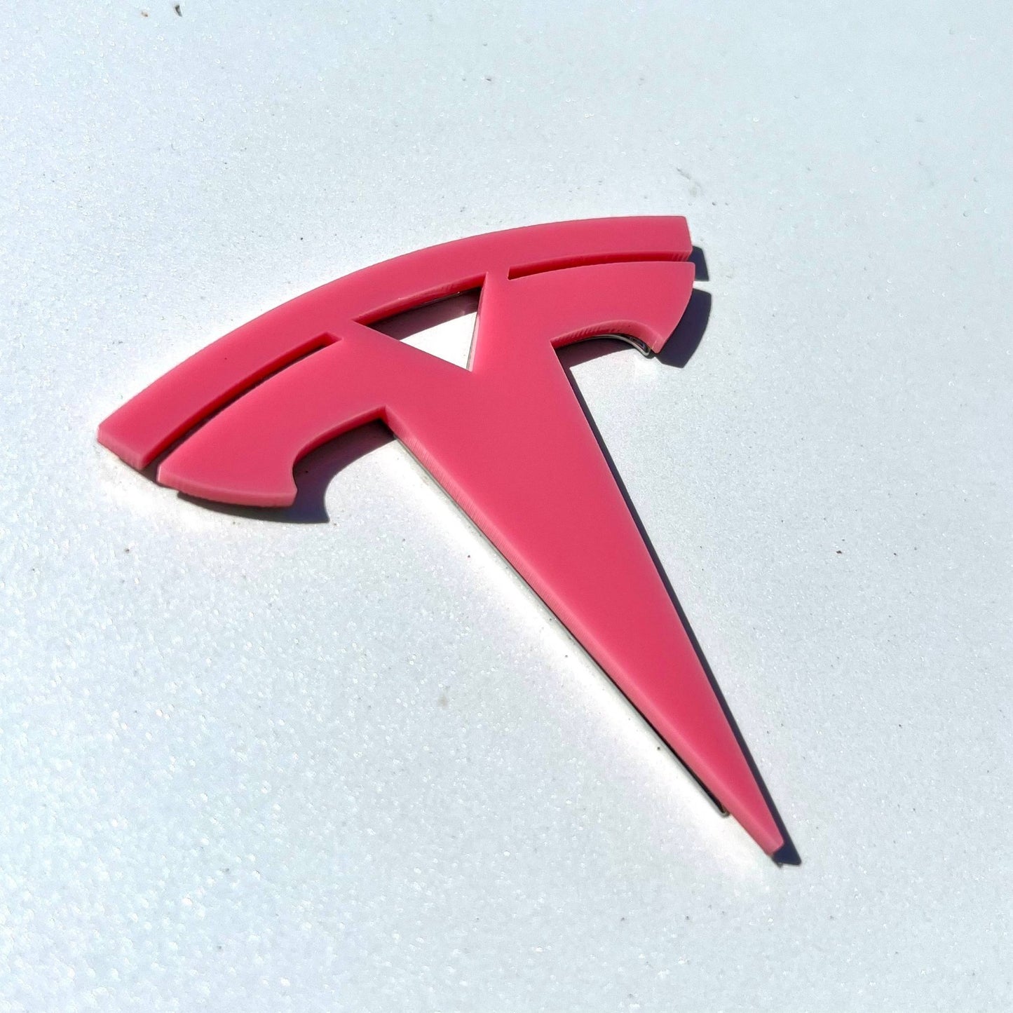 2PCS Tesla 3D Emblems – Multicolor Acrylic Badges for Car & SUV