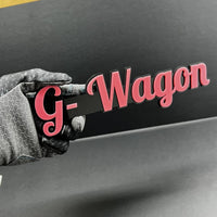 2x G-Wagon Black 3D Emblems – Mercedes G-Class Badge Set – Side Fender Logo G63