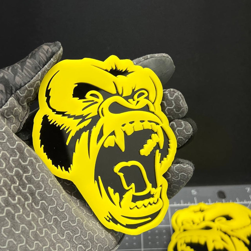 2PCS Gorilla Emblem Badges – 3D Angry Car & Truck Fender Decal Stickers