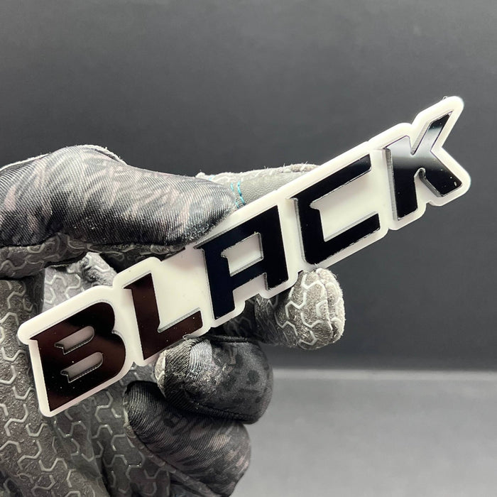 1PCS BLACK Emblem – Durable 3D Multicolor Acrylic Car & SUV Fender Badge
