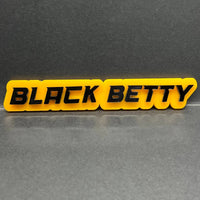 1pc Black Betty 3D Emblem – Multicolor Acrylic Badge for Car Fender & Trunk