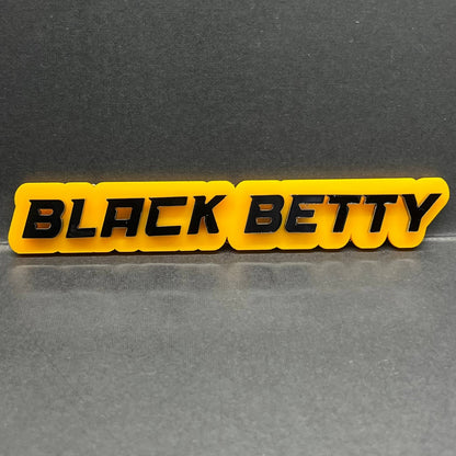 1pc Black Betty 3D Emblem – Multicolor Acrylic Badge for Car Fender & Trunk