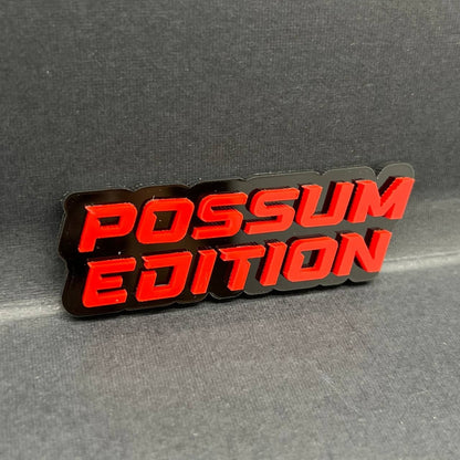 1PC POSSUM EDITION Emblem – Multicolor 3D Custom Badge for Car, SUV, Truck