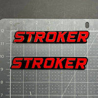 2PCS STROKER Emblems – 3D Acrylic Engine Fender Badges for Car or Truck