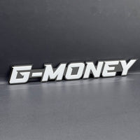 1pcs G-MONEY 3D Emblem – Custom Fender or Tailgate Badge for Car, SUV, or Truck