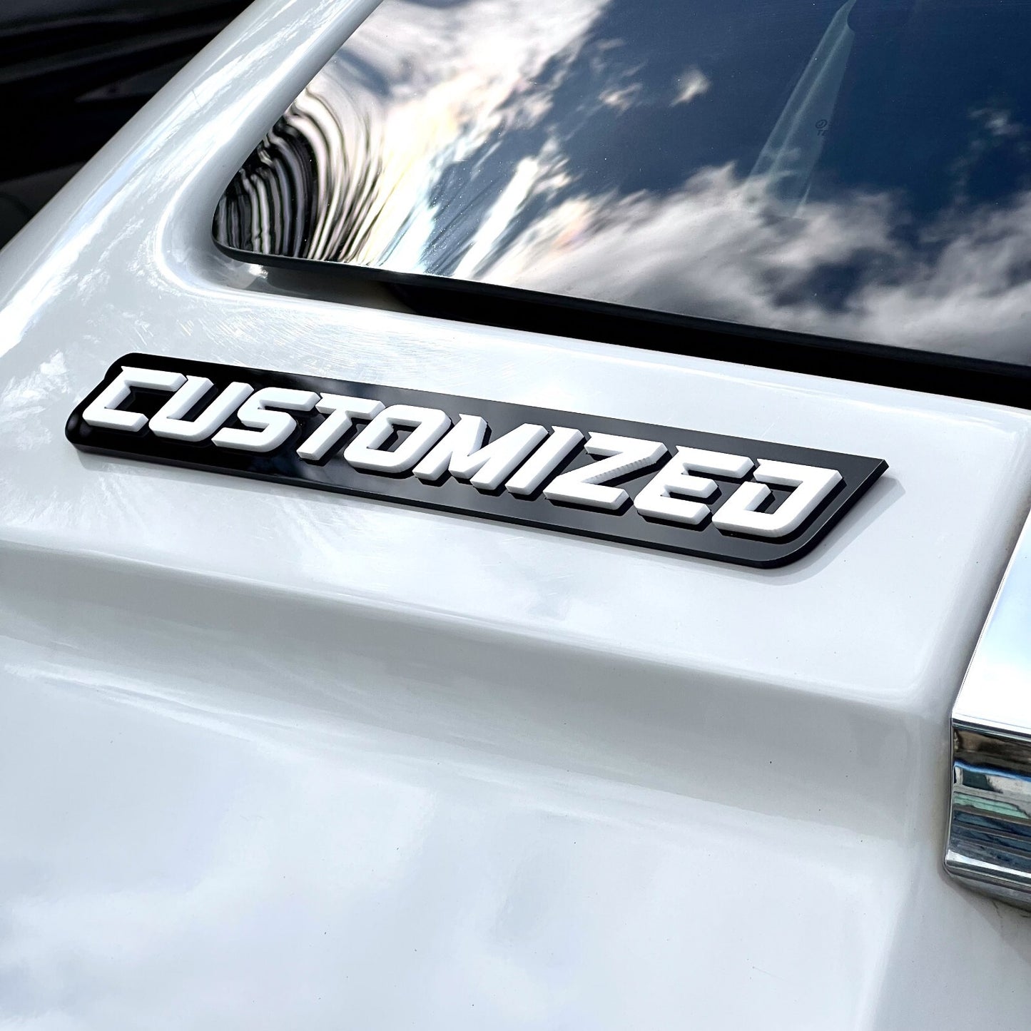 Custom Car Emblem Badge MULTI COLOR Customized Text Names