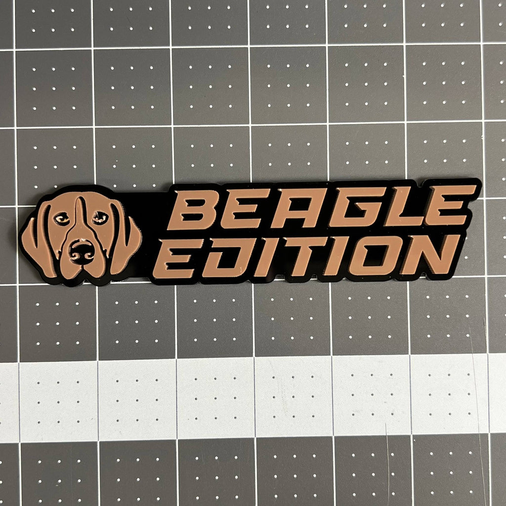 1PC BEAGLE Edition Emblem – Fun 3D Multicolor Acrylic Fender & Trunk Badge
