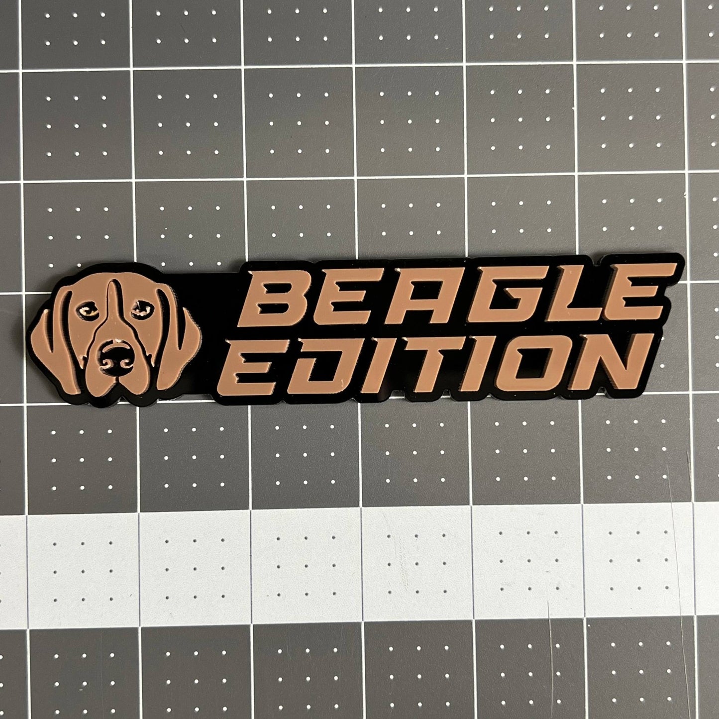 1PC BEAGLE Edition Emblem – Fun 3D Multicolor Acrylic Fender & Trunk Badge