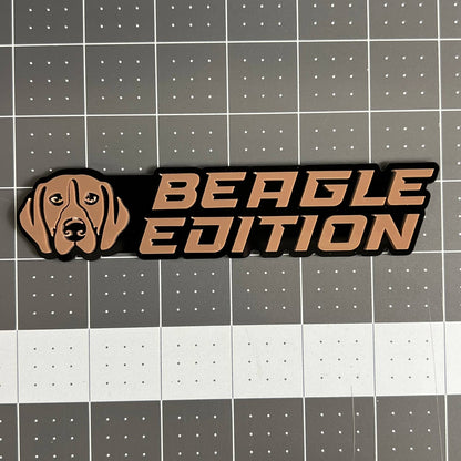 1PC BEAGLE Edition Emblem – Fun 3D Multicolor Acrylic Fender & Trunk Badge