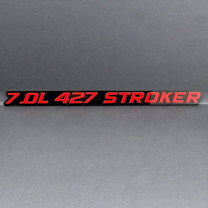 2pcs 7.0L 427 STROKER Emblems Multicolor  – Side Fender Badges for Muscle Cars