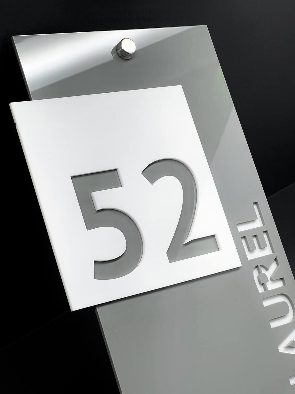 House Number Sign Personalized Modern Outdoor Address Plate Custom Home