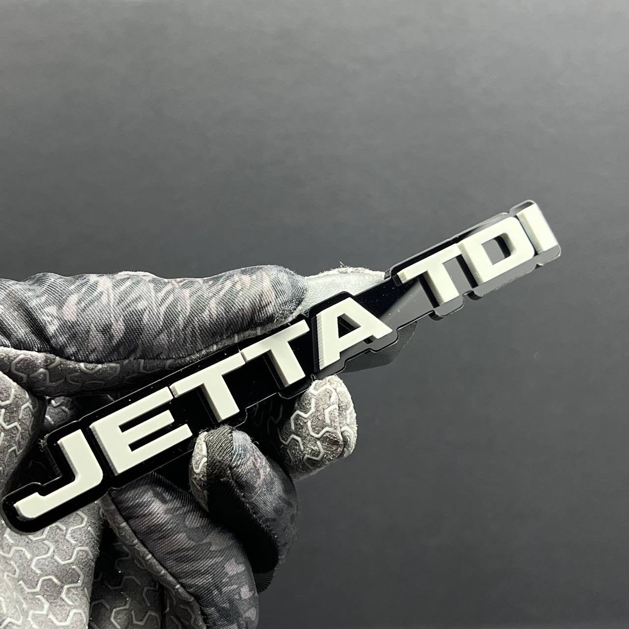 1PC Jetta TDI Emblem – 3D Acrylic Multicolor Car Truck SUV Tailgate Badge
