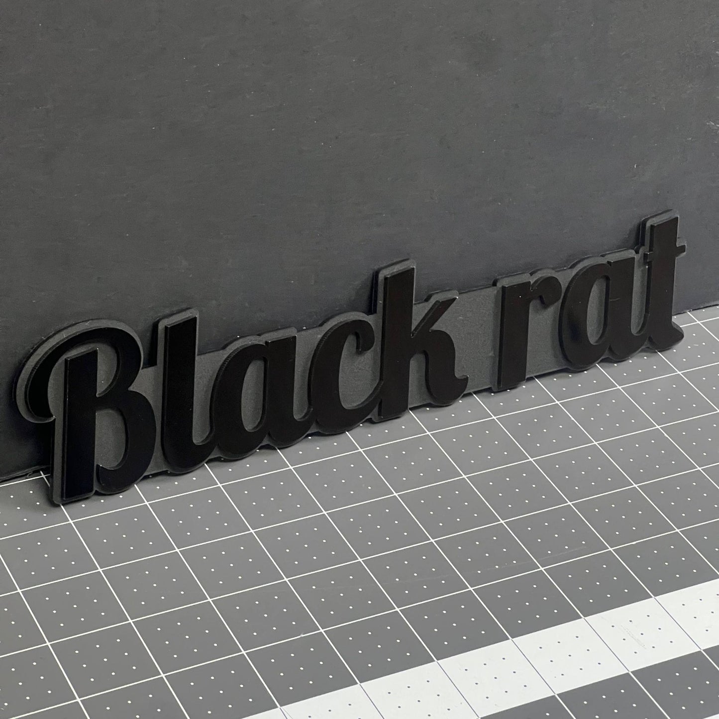 1PCS BLACK RAT Emblem – Durable 3D Multicolor Acrylic Car & Truck Badge