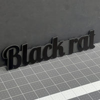 1PCS BLACK RAT Emblem – Durable 3D Multicolor Acrylic Car & Truck Badge