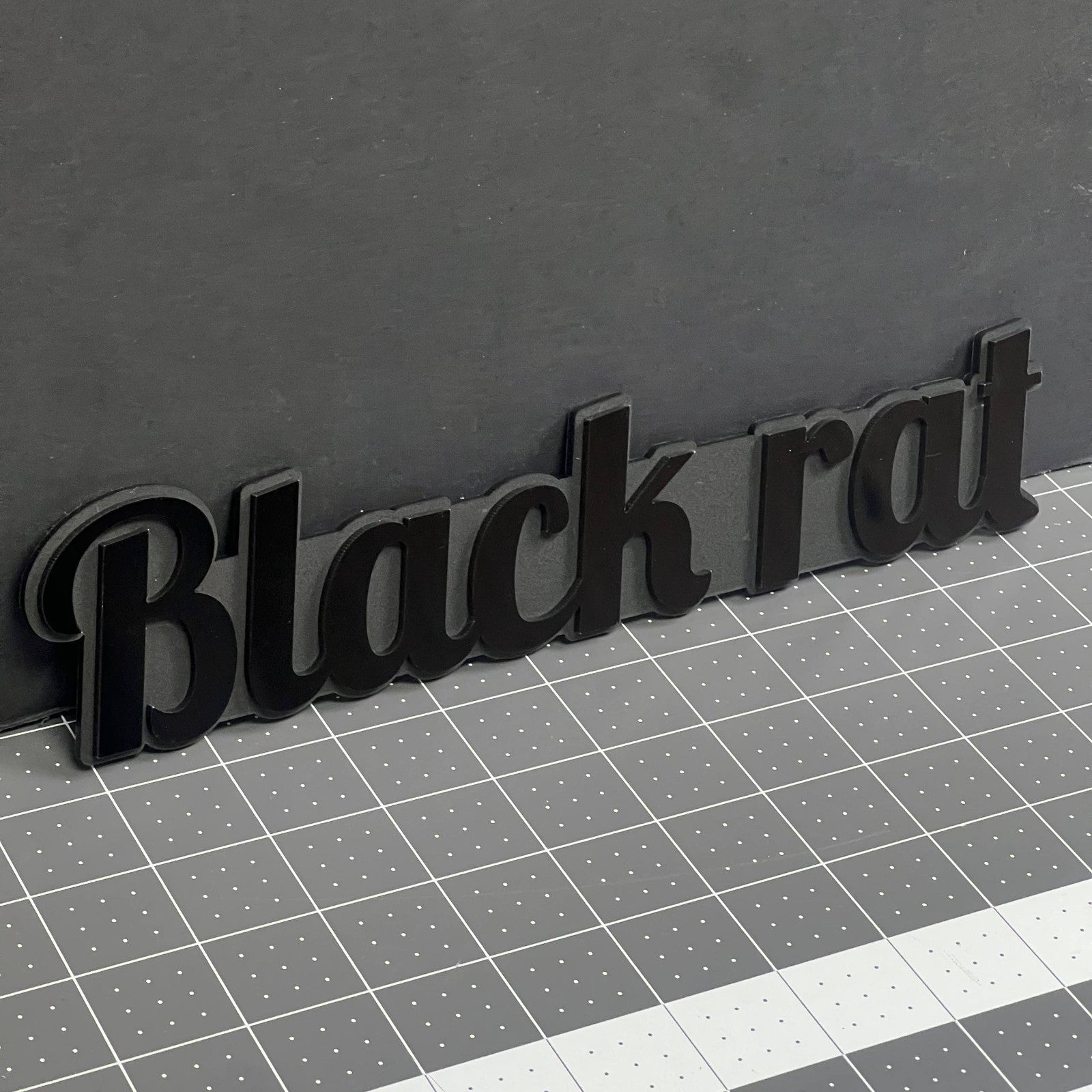1PCS BLACK RAT Emblem – Durable 3D Multicolor Acrylic Car & Truck Badge