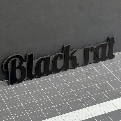 1PCS BLACK RAT Emblem – Durable 3D Multicolor Acrylic Car & Truck Badge