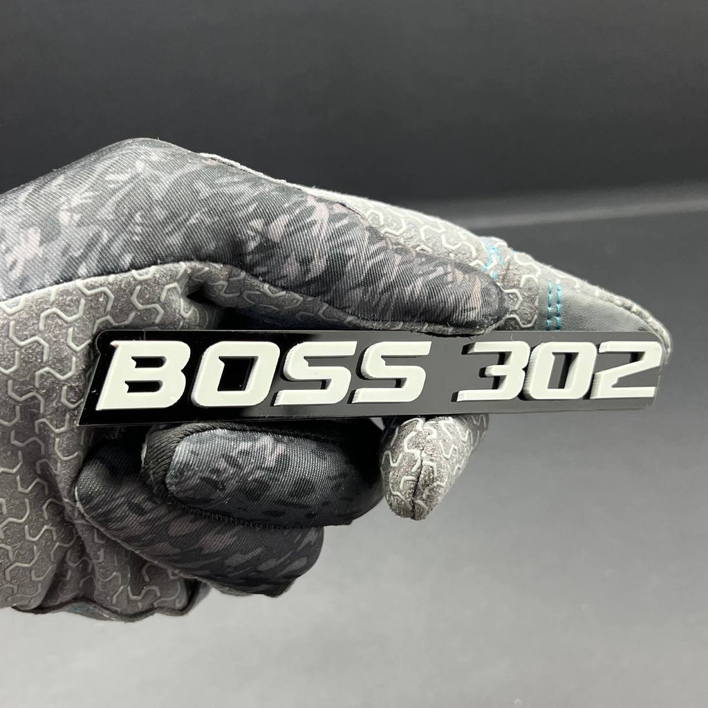 2PCS BOSS 302 Emblems – Multicolor 3D Fender Badges for Ford Mustang 302