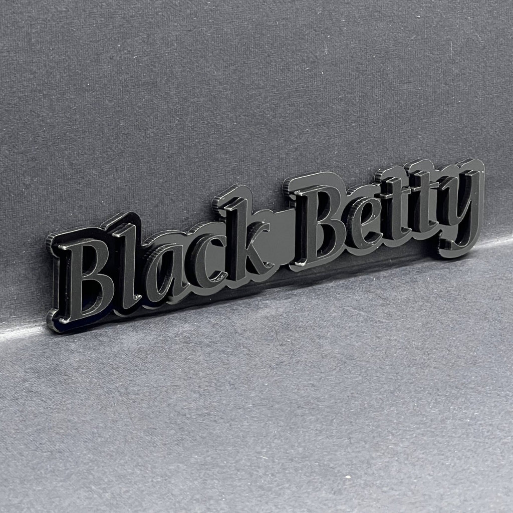1pc Black Betty Multicolor 3D Car Emblem – Easy Install Fender & Trunk Decal