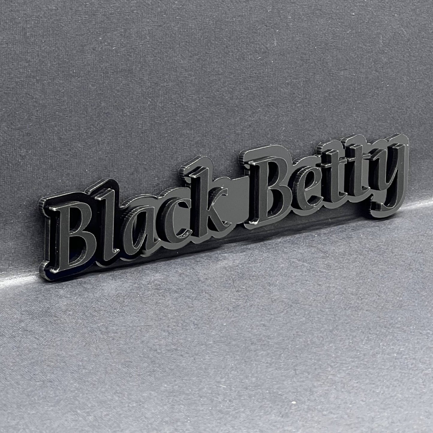 1pc Black Betty Multicolor 3D Car Emblem – Easy Install Fender & Trunk Decal