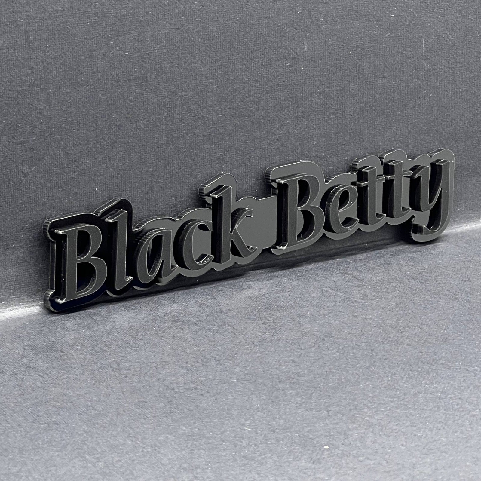 1pc Black Betty Multicolor 3D Car Emblem – Easy Install Fender & Trunk Decal
