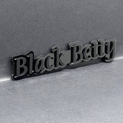 1pc Black Betty Multicolor 3D Car Emblem – Easy Install Fender & Trunk Decal