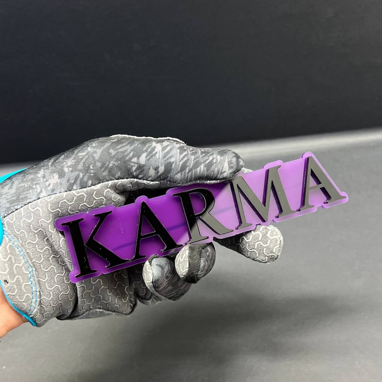 1PC KARMA Emblem – Acrylic Tailgate or Fender Badge for Car, SUV, Truck