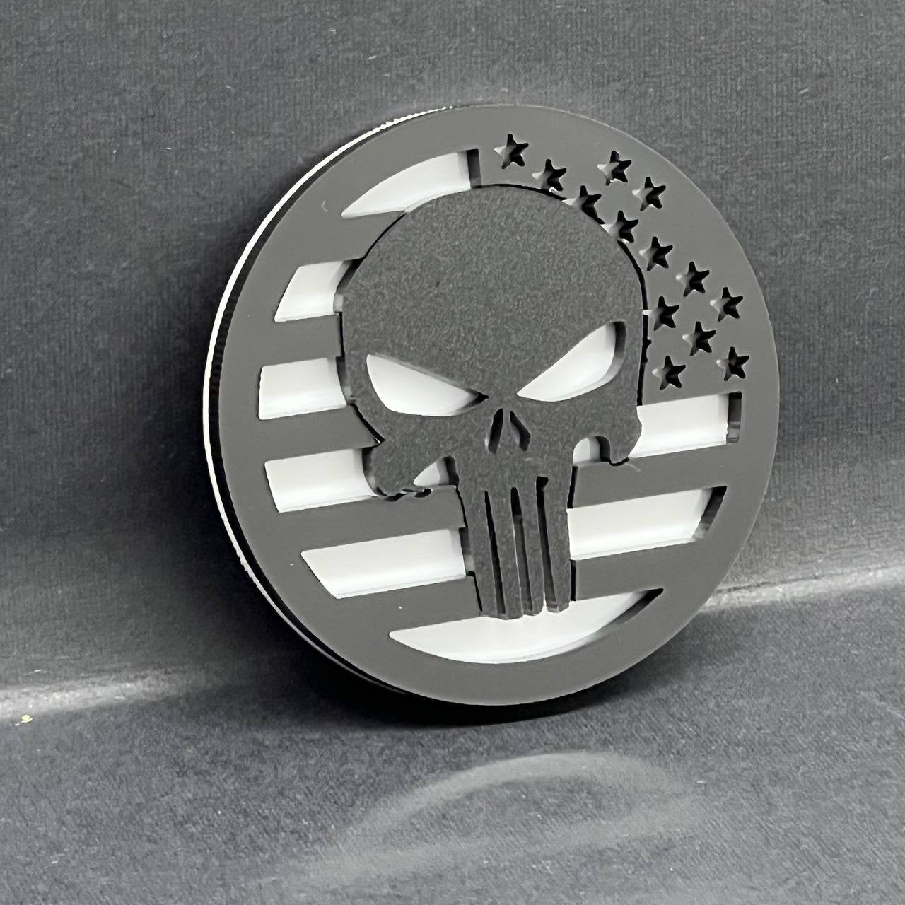 2PCS Black Punisher Fender Emblems – Jeep Wrangler Gladiator