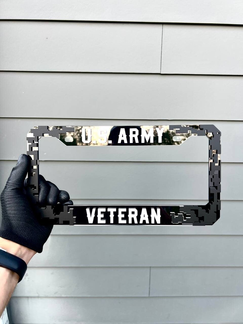 Veteran U.S. Army Black License Plate Frame Cover, Frame, car frame