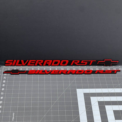 2PCS Silverado RST Emblem Badge – 3D Acrylic Decal Fits Chevy Silverado