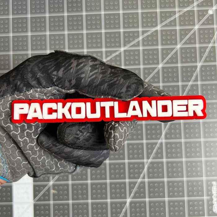 PACKOUTLANDER 3D Emblem – Custom Multicolor Acrylic Car Exterior Badge (1PC)