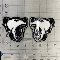 2PCS Angry Bear Emblems – Aggressive 3D Acrylic Car & Truck Fender Badges
