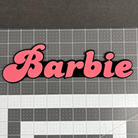 1pc BARBIE Multicolor 3D Acrylic Emblem – Custom Badge for Cars, SUVs & Trucks