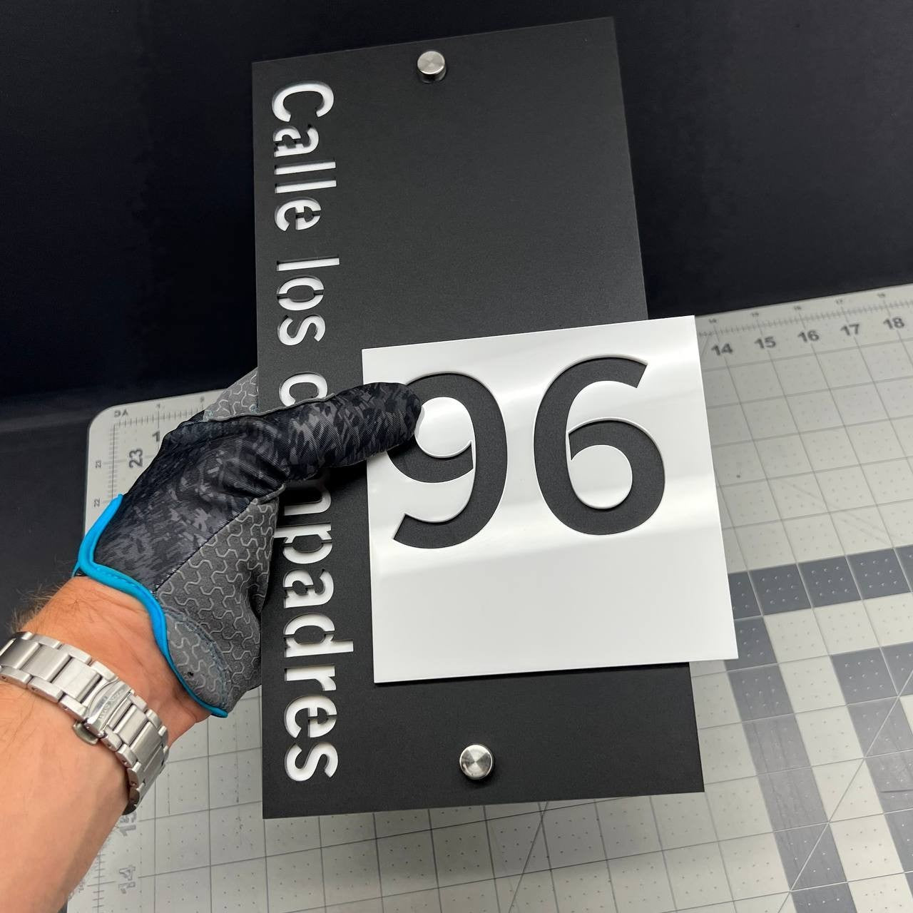 Custom House Number Sign – Modern 3D Outdoor Address Plaque for Home