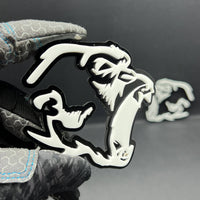 2PCS Gorilla Emblem Badges – Aggressive 3D Acrylic Car & SUV Fender Decals