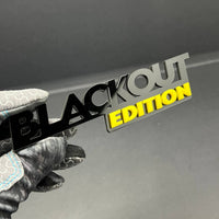 1PC BLACKOUT Edition Emblem – 3D Multicolor Acrylic Car Badge Decal
