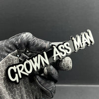 1PC GROWN ASS MAN Logo Emblem – Multicolor Acrylic Fender & Tailgate Badge