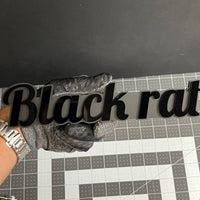 1PCS BLACK RAT Emblem – Durable 3D Multicolor Acrylic Car & Truck Badge
