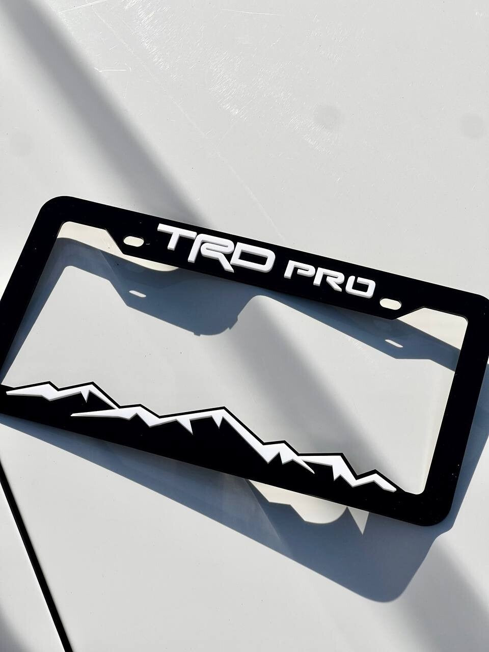 TRD PRO LICENSE PLATE FRAME TOYOTA ACCESSORY FRONT REAR TAG HOLDER PLATE COVER