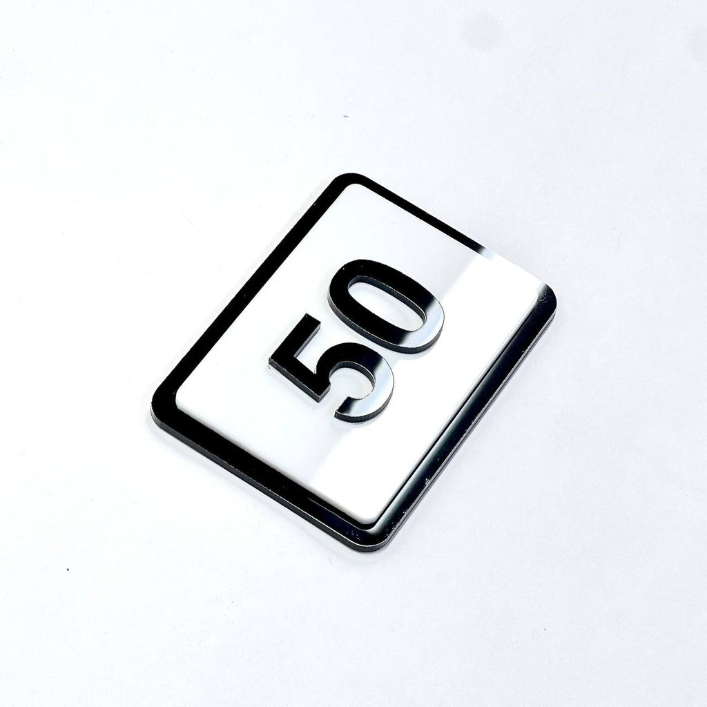 Custom Modern Acrylic House Sign – Personalized Door Number Plaque 1–999