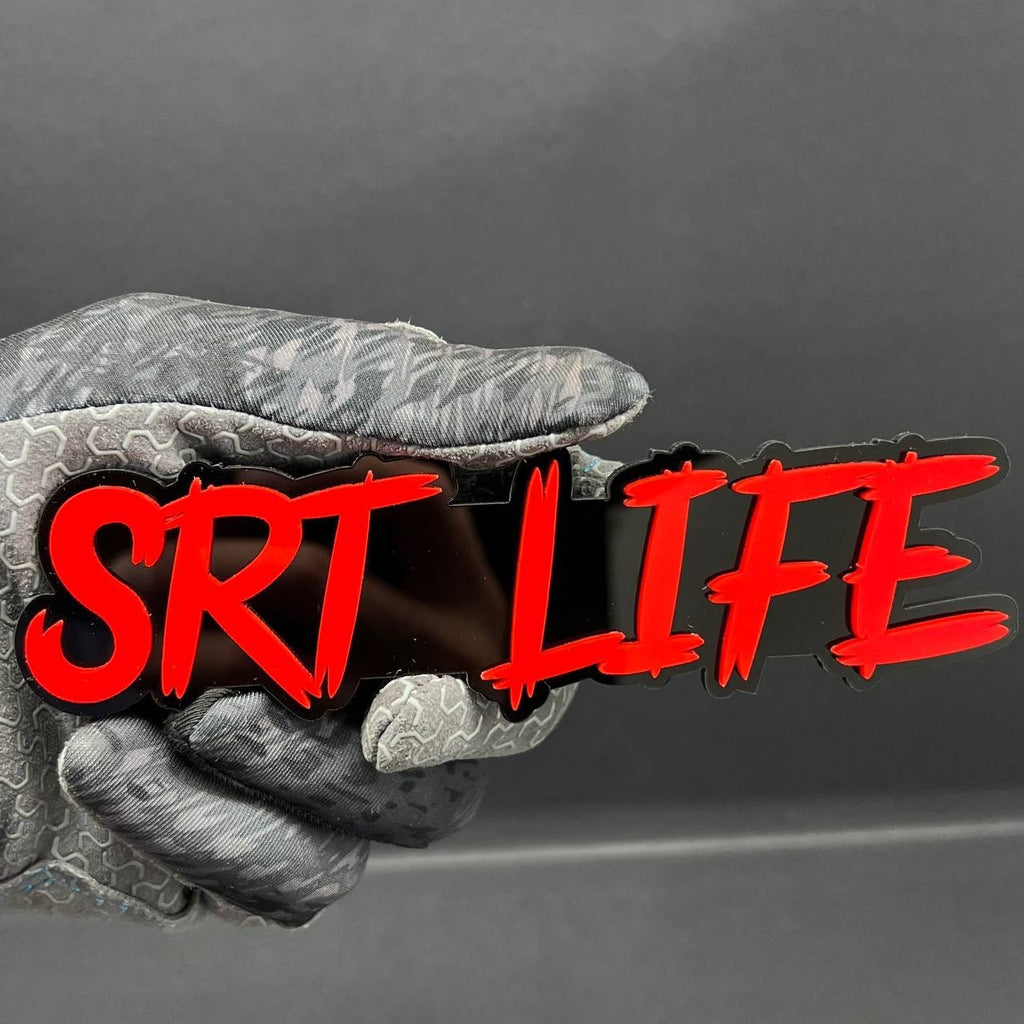 SRT LIFE Multicolor Emblems –  SRT Side Fender Badges (Set of 2) for SRT Emblem
