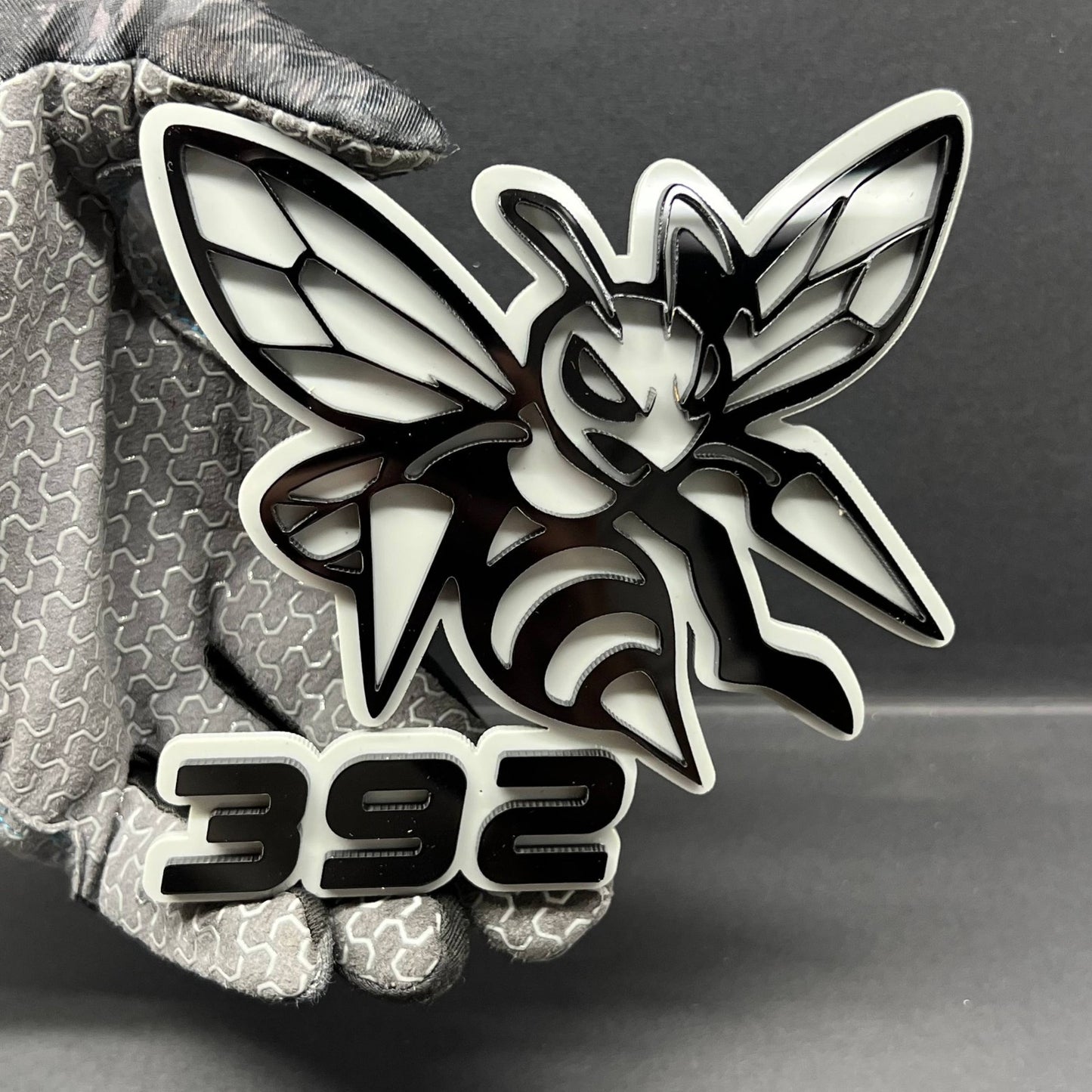 2PCS 392 Hornet Badges – Aggressive Bee 3D Acrylic Car & Truck Fender Emblems