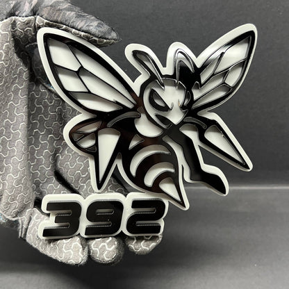 2PCS 392 Hornet Badges – Aggressive Bee 3D Acrylic Car & Truck Fender Emblems