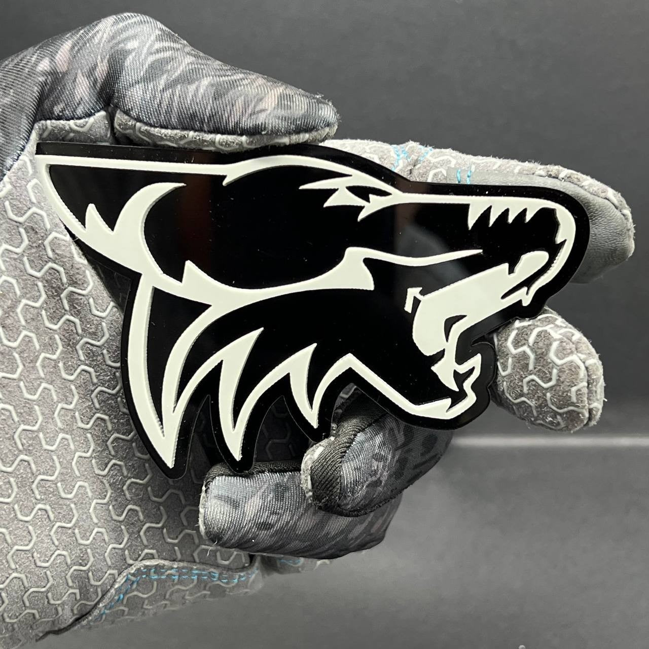 2PCS COYOTE Emblem Badges Fender Angry Aggressive Racing