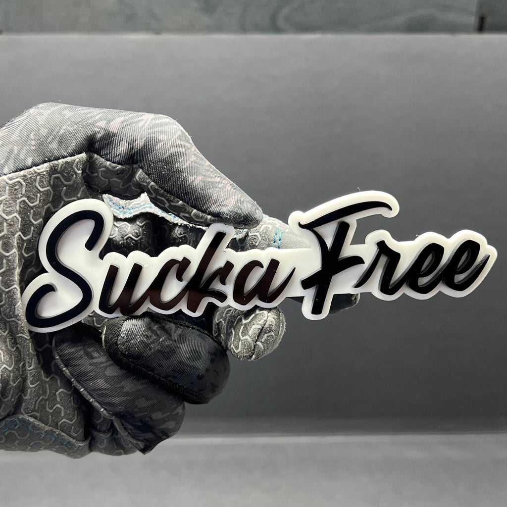 1PC SUCKA FREE Emblem – Custom 3D Multicolor Acrylic Car & Truck Badge