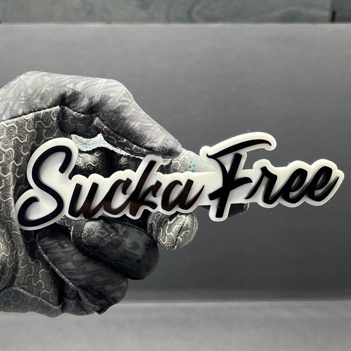 1PC SUCKA FREE Emblem – Custom 3D Multicolor Acrylic Car & Truck Badge
