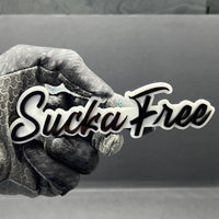1PC SUCKA FREE Emblem – Custom 3D Multicolor Acrylic Car & Truck Badge