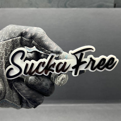 1PC SUCKA FREE Emblem – Custom 3D Multicolor Acrylic Car & Truck Badge