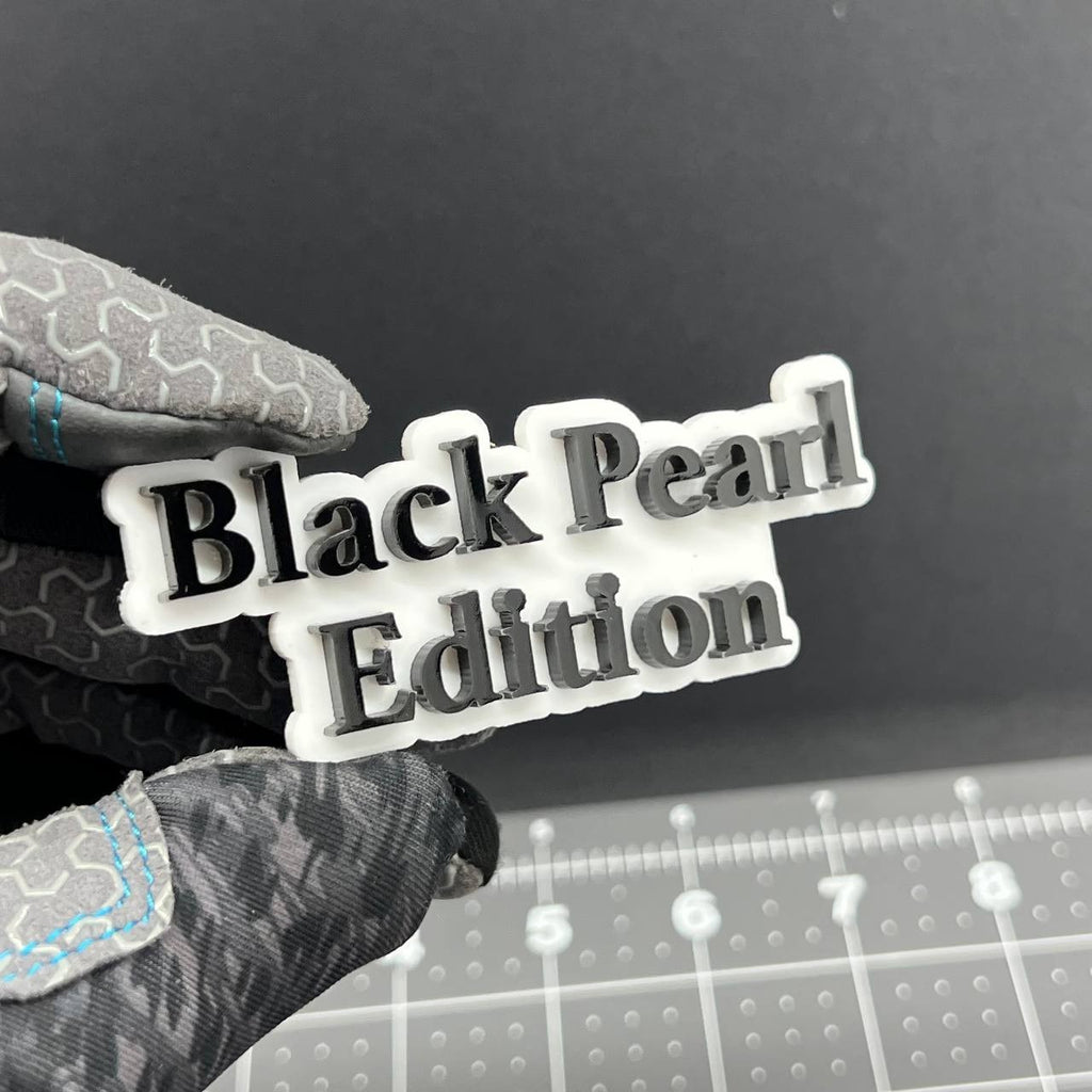 1PC Black Pearl Edition Emblem – Multicolor 3D Custom Badge Decal for Car Truck